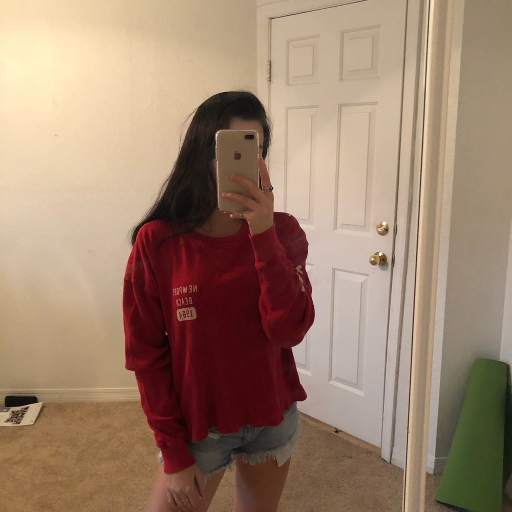 Red Brandy Melville Long Sleeve